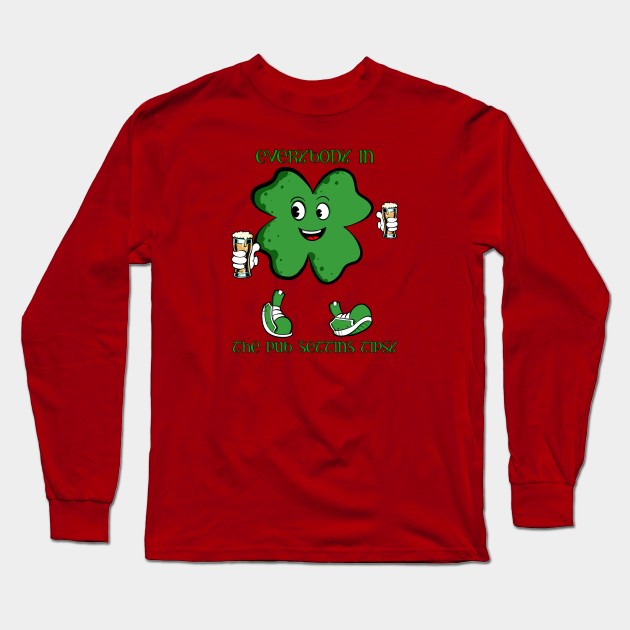 Shamrock Shake Long Sleeve T-Shirt by Art by Nabes